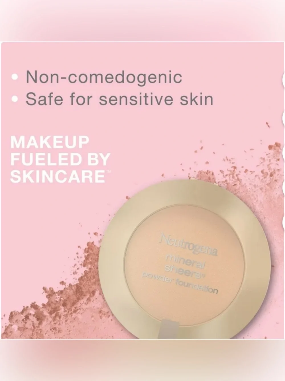 Neutrogena NEW Mineral Sheers Oil-Free Powder Foundation, Nude